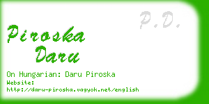 piroska daru business card